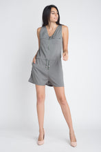 Load image into Gallery viewer, Women's Zip Front Sleeveless Romper
