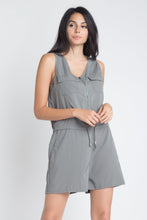 Load image into Gallery viewer, Women's Zip Front Sleeveless Romper
