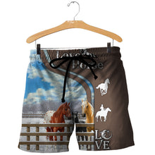 Load image into Gallery viewer, Love Horse 3D All Over Printed Hoodie, T-shirt, Long sleeve T-shirt, Tank Top, Short, Zipper Hoodie No.20
