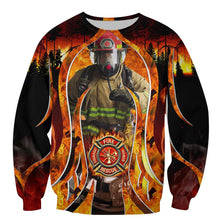 Load image into Gallery viewer, Firefighter 3D All Over Printed Hoodie, T-shirt, Long sleeve T-shirt, Tank Top, Short, Zipper Hoodie No.82

