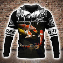Load image into Gallery viewer, Beautiful Koi 3D All Over Printed Hoodie, T-shirt, Long sleeve T-shirt, Tank Top, Short, Zipper Hoodie No.88
