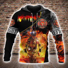 Load image into Gallery viewer, Brave Firefighter 3D All Over Printed Hoodie, T-shirt, Long sleeve T-shirt, Tank Top, Short, Zipper Hoodie No.111
