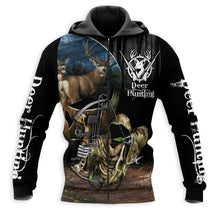 Load image into Gallery viewer, Deer Hunting 3D All Over Printed Hoodie, T-shirt, Long sleeve T-shirt, Tank Top, Short, Zipper Hoodie No.24
