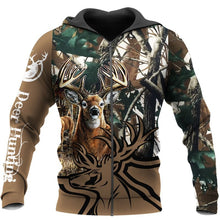 Load image into Gallery viewer, Deer Hunting 3D All Over Printed Hoodie, T-shirt, Long sleeve T-shirt, Tank Top, Short, Zipper Hoodie No.116

