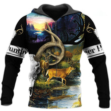 Load image into Gallery viewer, Deer Hunting 3D All Over Printed Hoodie, T-shirt, Long sleeve T-shirt, Tank Top, Short, Zipper Hoodie No.22
