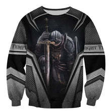 Load image into Gallery viewer, Brave Knight Templar 3D All Over Printed Hoodie, T-shirt, Long sleeve T-shirt, Tank Top, Short, Zipper Hoodie No.16
