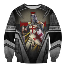Load image into Gallery viewer, Brave Knight Templar 3D All Over Printed Hoodie, T-shirt, Long sleeve T-shirt, Tank Top, Short, Zipper Hoodie No.27

