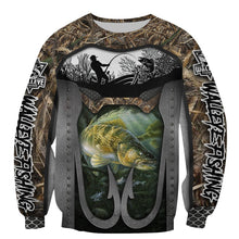 Load image into Gallery viewer, Walleye Fishing 3D All Over Printed Hoodie, T-shirt, Long sleeve T-shirt, Tank Top, Short, Zipper Hoodie No.75
