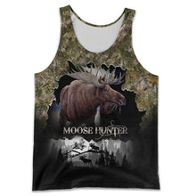 Load image into Gallery viewer, Moose Hunting 3D All Over Printed Hoodie, T-shirt, Long sleeve T-shirt, Tank Top, Short, Zipper Hoodie No.68
