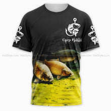 Load image into Gallery viewer, Carp Fishing 3D All Over Printed Hoodie, T-shirt, Long sleeve T-shirt, Tank Top, Short, Zipper Hoodie No.122
