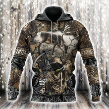 Load image into Gallery viewer, Beautiful Deer 3D All Over Printed Hoodie, T-shirt, Long sleeve T-shirt, Tank Top, Short, Zipper Hoodie No.106
