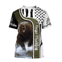 Load image into Gallery viewer, Bear Hunting 3D All Over Printed Hoodie, T-shirt, Long sleeve T-shirt, Tank Top, Short, Zipper Hoodie No.05
