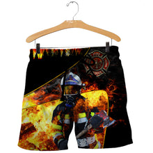 Load image into Gallery viewer, Brave Firefighter 3D All Over Printed Hoodie, T-shirt, Long sleeve T-shirt, Tank Top, Short, Zipper Hoodie No.109
