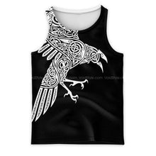 Load image into Gallery viewer, Viking Raven 3D All Over Printed Hoodie, T-shirt, Long sleeve T-shirt, Tank Top, Short, Zipper Hoodie No.45
