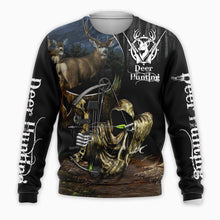Load image into Gallery viewer, Deer Hunting 3D All Over Printed Hoodie, T-shirt, Long sleeve T-shirt, Tank Top, Short, Zipper Hoodie No.24

