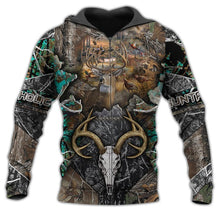 Load image into Gallery viewer, Deer Huntaholic 3D All Over Printed Hoodie, T-shirt, Long sleeve T-shirt, Tank Top, Short, Zipper Hoodie No.06
