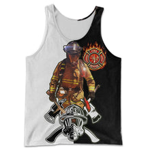 Load image into Gallery viewer, Firefighter 3D All Over Printed Hoodie, T-shirt, Long sleeve T-shirt, Tank Top, Short, Zipper Hoodie No.80
