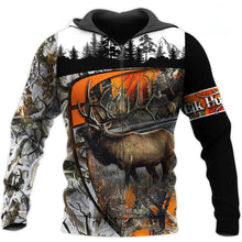 Load image into Gallery viewer, Amazing Elk Hunting 3D All Over Printed Hoodie, T-shirt, Long sleeve T-shirt, Tank Top, Short, Zipper Hoodie No.130
