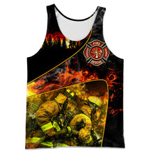 Load image into Gallery viewer, Brave Firefighter 3D All Over Printed Hoodie, T-shirt, Long sleeve T-shirt, Tank Top, Short, Zipper Hoodie No.19
