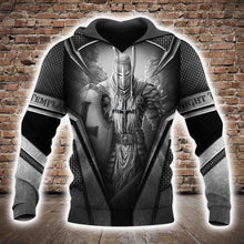 Load image into Gallery viewer, Brave Knight Templar 3D All Over Printed Hoodie, T-shirt, Long sleeve T-shirt, Tank Top, Short, Zipper Hoodie No.25
