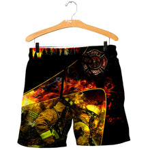 Load image into Gallery viewer, Brave Firefighter 3D All Over Printed Hoodie, T-shirt, Long sleeve T-shirt, Tank Top, Short, Zipper Hoodie No.19
