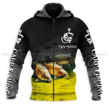 Load image into Gallery viewer, Carp Fishing 3D All Over Printed Hoodie, T-shirt, Long sleeve T-shirt, Tank Top, Short, Zipper Hoodie No.122
